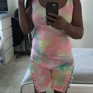 Tye-dye Tank and short romper